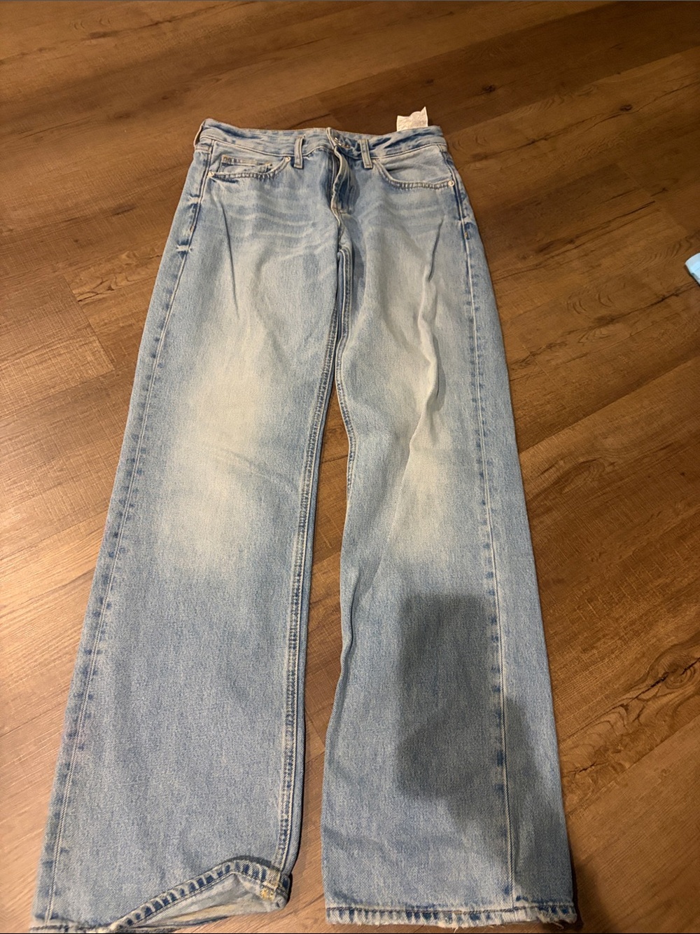 Zara Light Blue Wide Leg Jeans